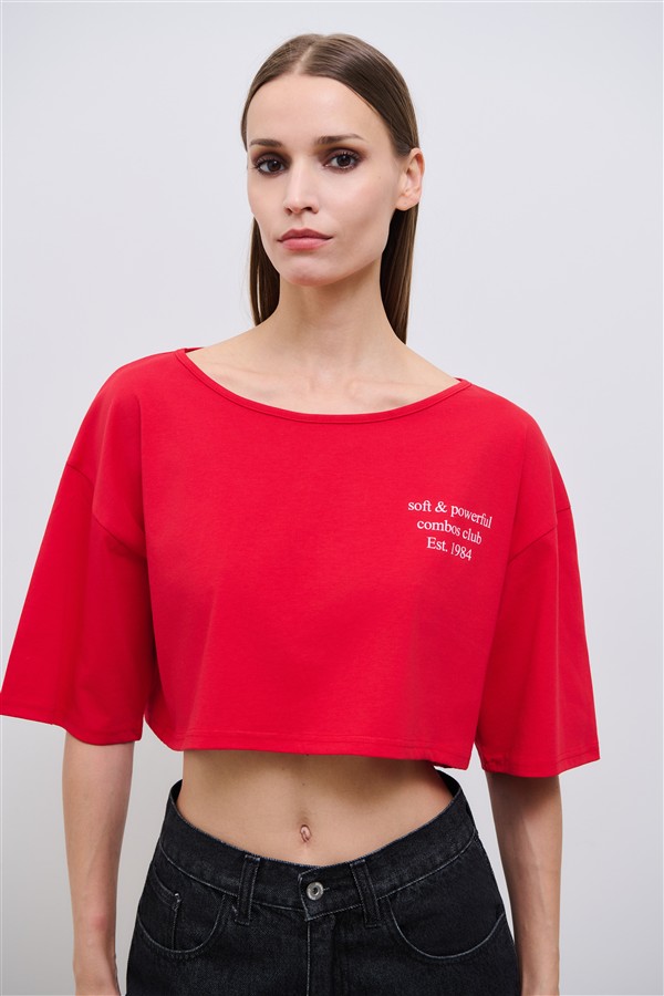 COMBOS 105 ELENA CROP TOP RED
